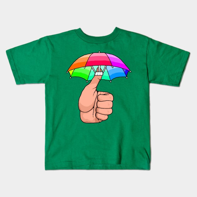 Thumbrella Kids T-Shirt by HeresJolly